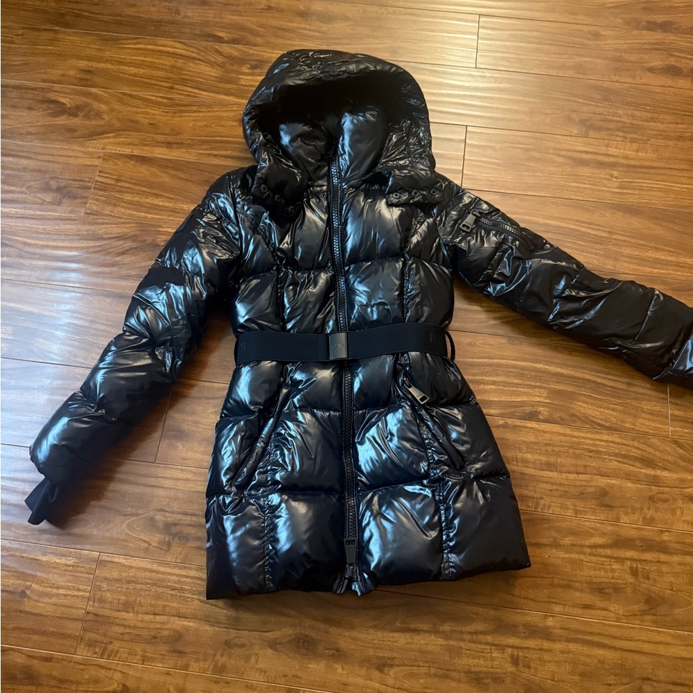 SAM New York Black Hooded Puffer Jacket